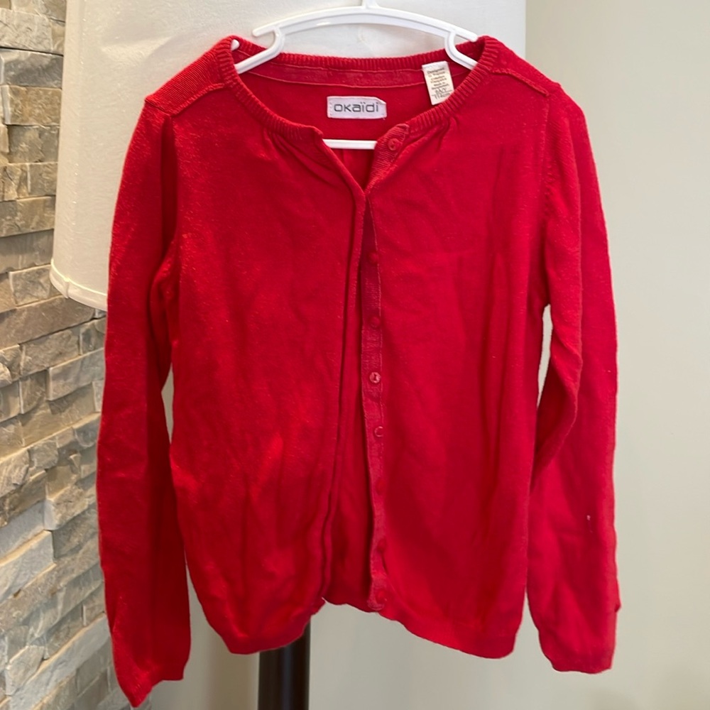 Okaidi red Soft Knit Sweater